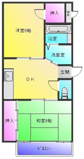 シティ八尾【3階】の間取り