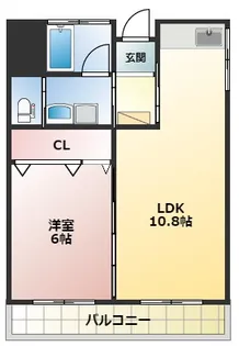 南荘マンション【1階】の間取り