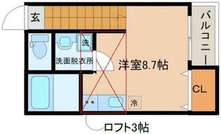 アスコット東長町【2階】の間取り