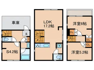 東京都葛飾区金町3【一戸建】の間取り