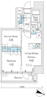 ジオエント本郷三丁目【7階】の間取り