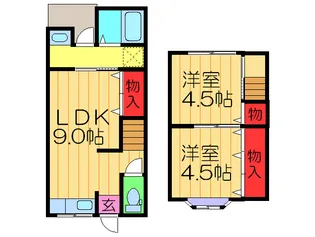 大阪府枚方市渚元町【一戸建】の間取り
