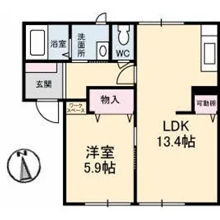 シュベール浜坂の間取り