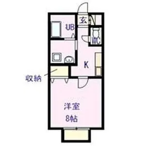 パセオ賀庄A【2階】の間取り