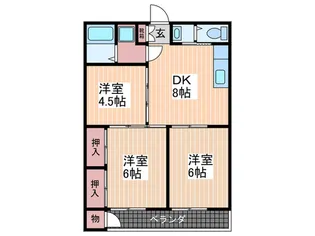 サンシティ峰【1階】の間取り