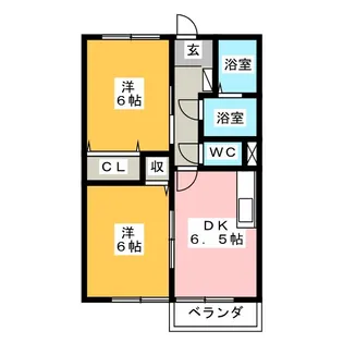 サンハイム政所【2階】の間取り