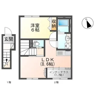 桜ヶ丘I・35【2階】の間取り