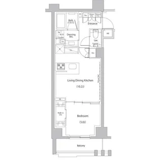 ザ・パークハビオ文京江戸川橋【2階】の間取り