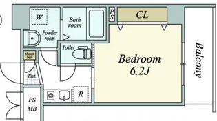 ウインズコート西梅田【3階】の間取り