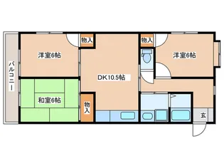 若林マンション【4階】の間取り