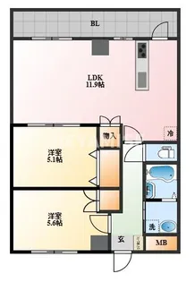Zeal Nagasaki【6階】の間取り