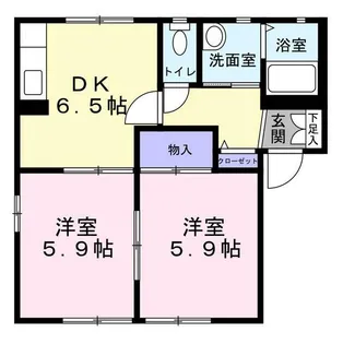 クレール大坂A【2階】の間取り