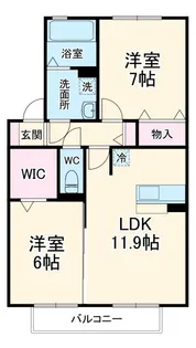 グランモア・ゼファー【2階】の間取り