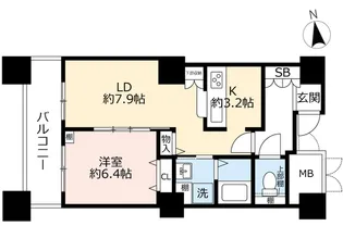 URアクアタウン納屋橋【19階】の間取り