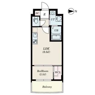 1LDKの間取り画像