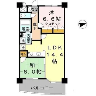 リュイール桃山台【1階】の間取り