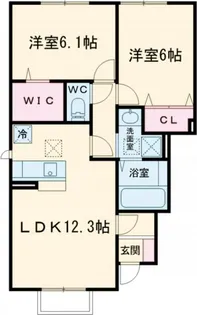 サンモールA【1階】の間取り