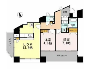 カスタリア荒川【5階】の間取り