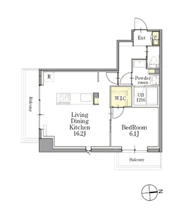 1LDKの間取り画像