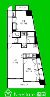 福岡県福岡市西区愛宕1【マンション】の間取り