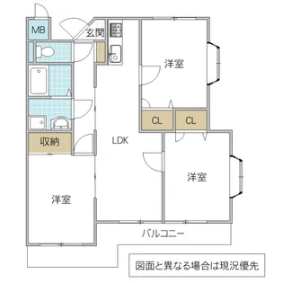 クラーロくみけやき台【1階】の間取り