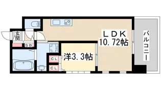 グランシス江坂【2階】の間取り