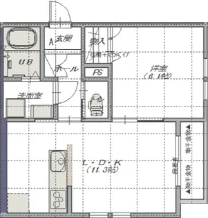 ブランシカ弐番館【1階】の間取り
