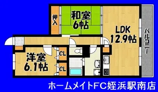 福岡県福岡市西区小戸3【マンション】の間取り