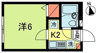 サットンプレイスY2【1階】の間取り