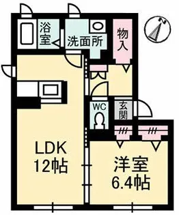 シャーメゾン原田【1階】の間取り
