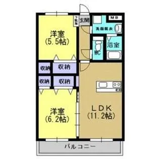 ユーミータウン【1階】の間取り