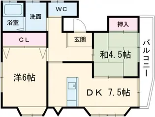 東邦パレス王塚台【3階】の間取り