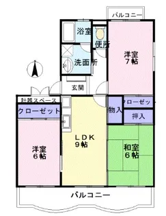 エクレールA【3階】の間取り