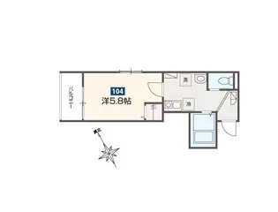 MELDIA東村山【1階】の間取り