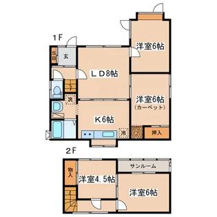 北海道釧路市春採2【一戸建】の間取り
