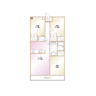 ヒルズ甲府昭和【7階】の間取り