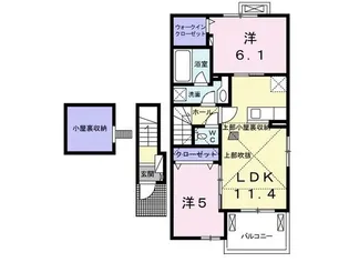 LUCE つくばB棟【2階】の間取り