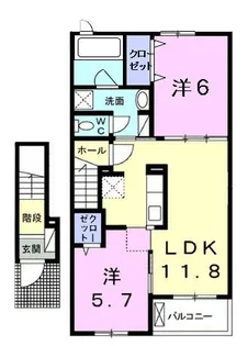 カレントレジデンス BE【2階】の間取り