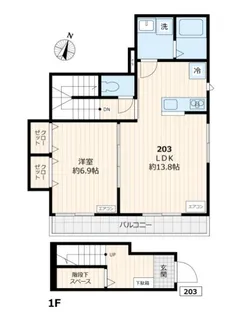 仮称)コートハウスN【2階】の間取り