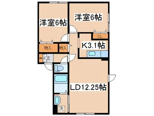 ラ・ヴィラ星ヶ浦【1階】の間取り