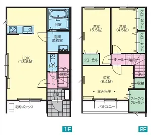 栃木県小山市西城南5【一戸建】の間取り
