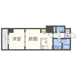 ビッグパレス南6条【6階】の間取り