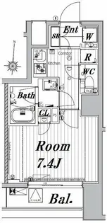 東京都墨田区石原3【マンション】の間取り