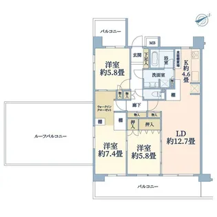 ミサワホームズ藤沢【13階】の間取り