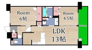 プレサンスロジェ京橋セリエ【3階】の間取り