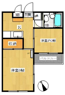 みずほ台宝ハイツ【2階】の間取り