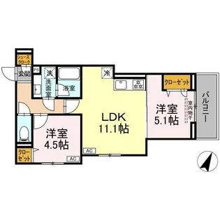 D Paina 保土ケ谷【3階】の間取り