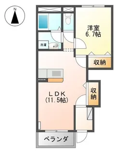 スターテラスB【1階】の間取り