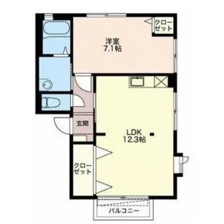 アベニュー加茂【1階】の間取り