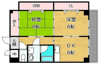 ニューハイツ岡山手【1階】の間取り